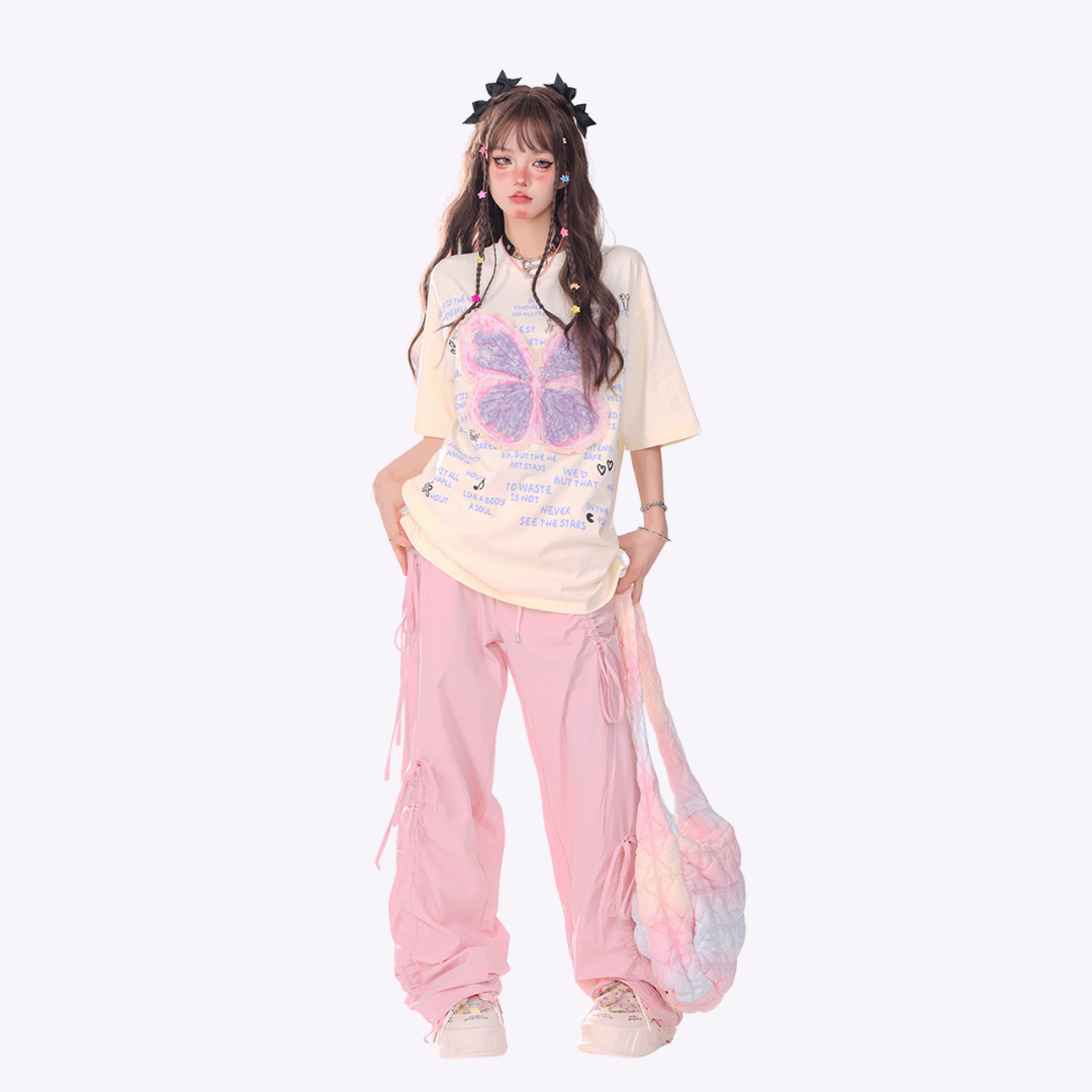 Image of Drawstring Parachute Pants